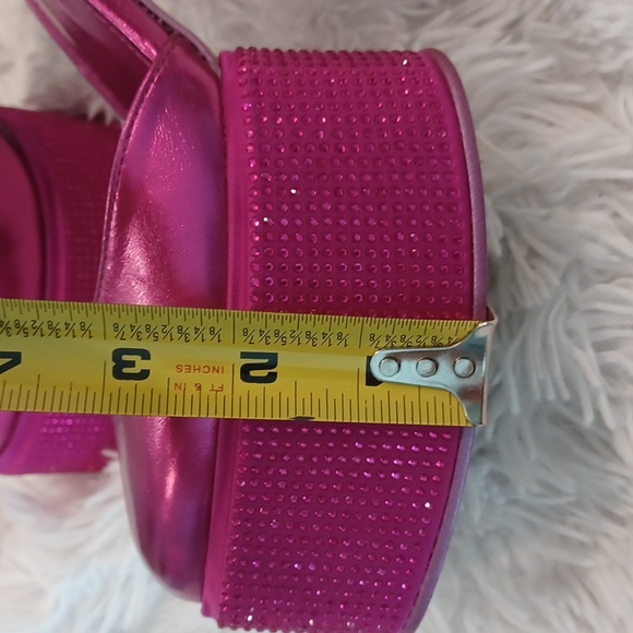 Circus NY Sam Edelman Womens Bailey Jewel Pink Platform Heels Shoes SZ 9.5 - Picture 8 of 16